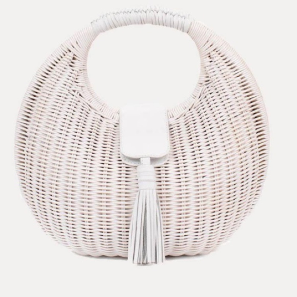 Cleobella Olivia Wicker and leather Handbag